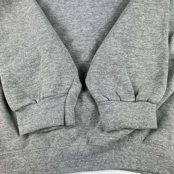 VTG 90s Nike Adult Sweatshirt Medium Boxy Grey Black Contrast Crewneck Made USA - Picture 3 of 14
